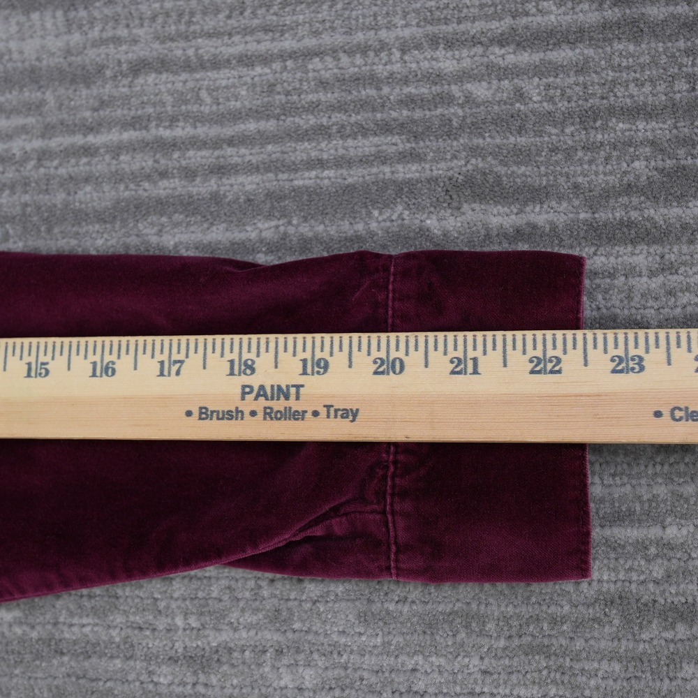 Cabi Burgundy Plum Velvet Zip Up Jacket Style 379 Women's Medium Cotton Collar - Picture 7 of 10